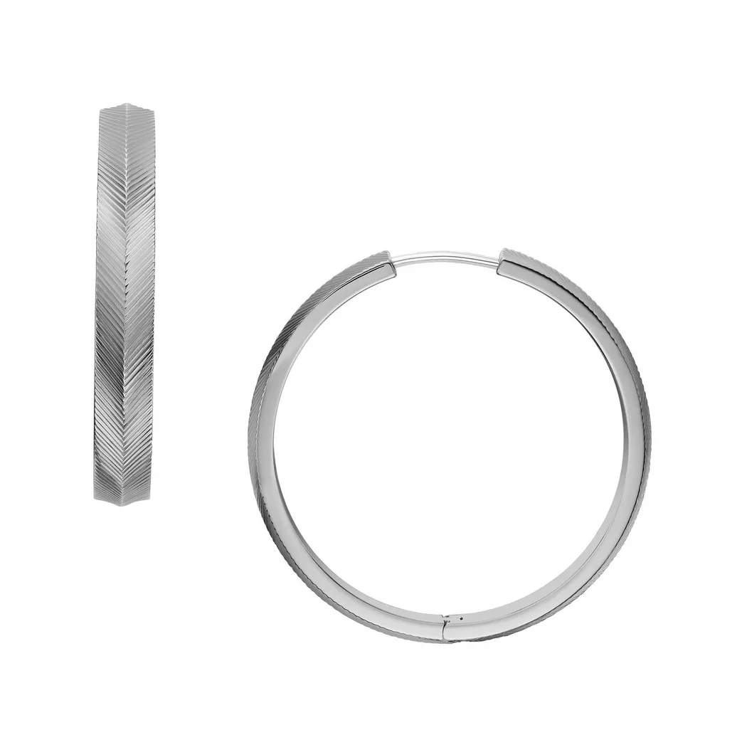 Fossil - Ohrringe, Harlow, 36mm, Silber