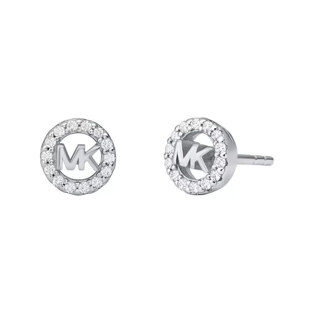 Paar Ohrstecker MICHAEL KORS "Schmuck Geschenk Silber 925 Ohrringe PREMIUM", silber (silberfarben, kristallweiß, kristallweiß), Ohrringe, Damen, 6,5mm, Silber 925 (Sterlingsilber), mit Zirkonia (synth.)