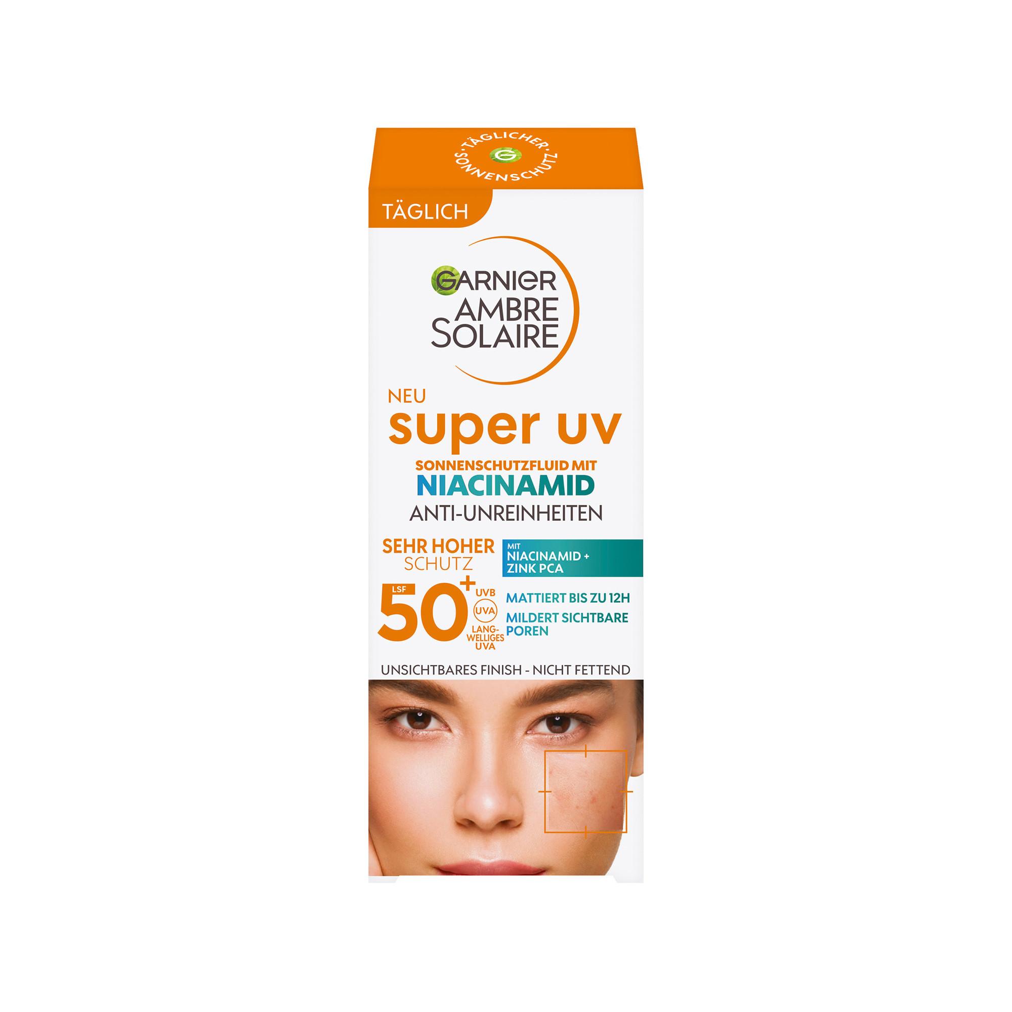 GARNIER  Super UV Fluide solaire anti-imperfections à la niacinamide FPS 50+ 