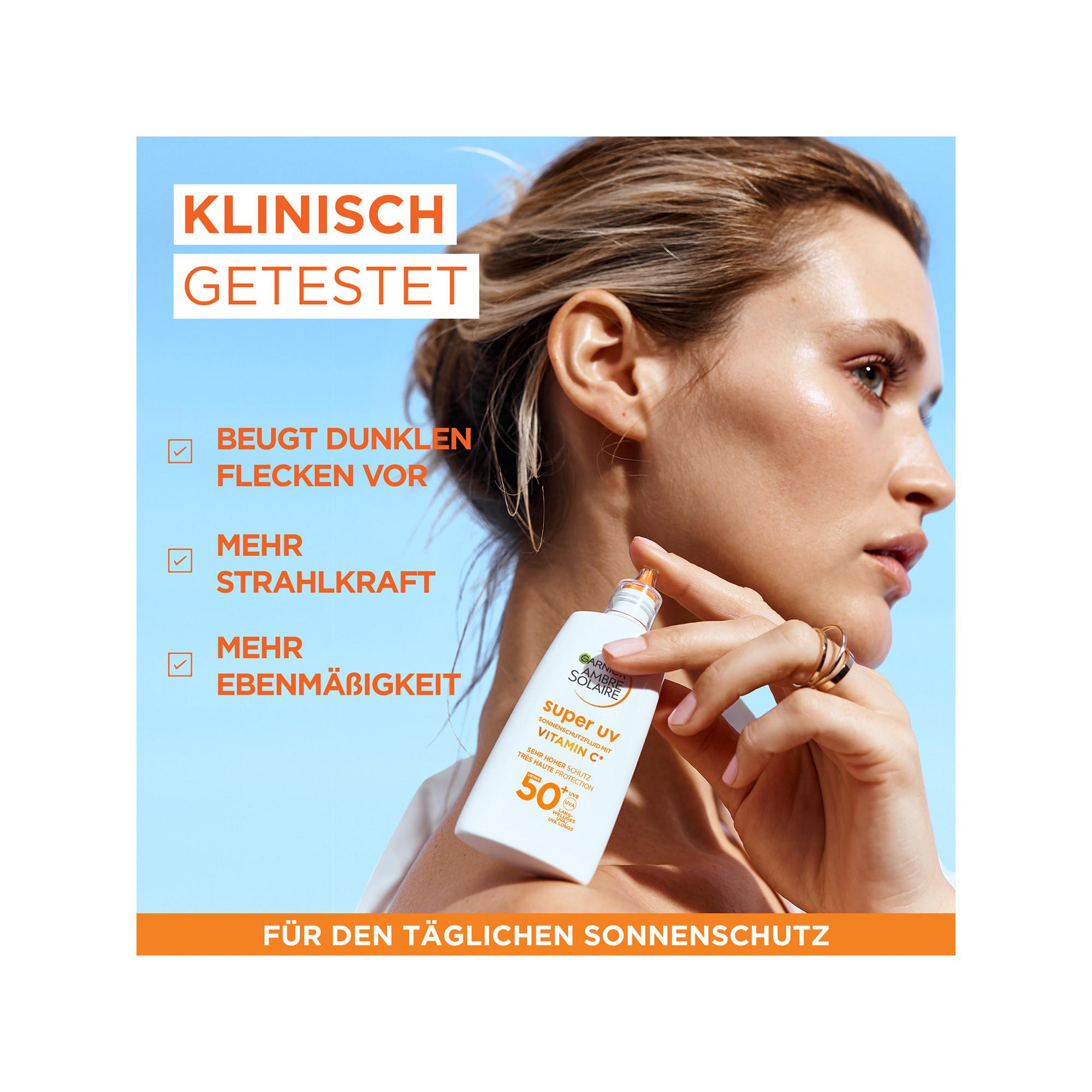 GARNIER  Super UV Sonnenschutzfluid Anti-Dark-Spots mit Vitamin C LSF 50+ 