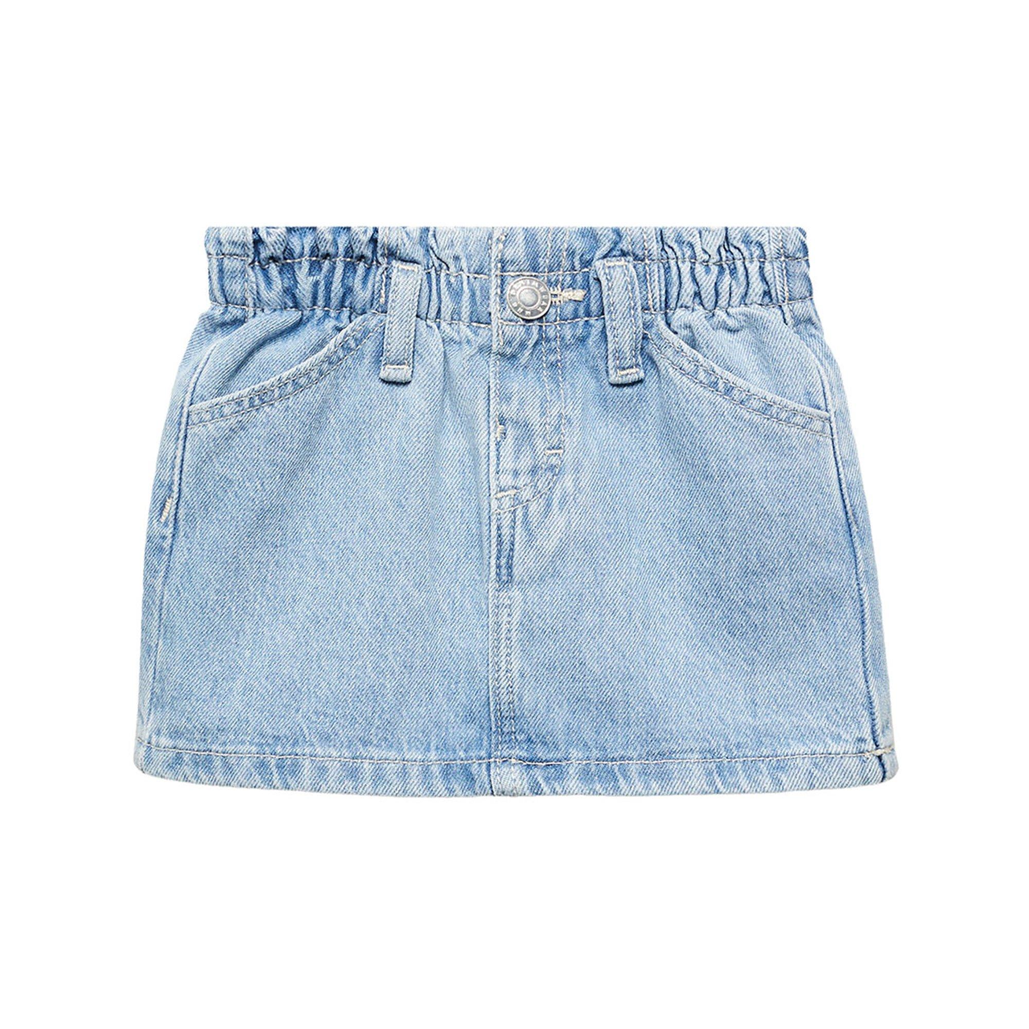 Image of Mini Jeansrock Unisex Bleached Blau 9-12M