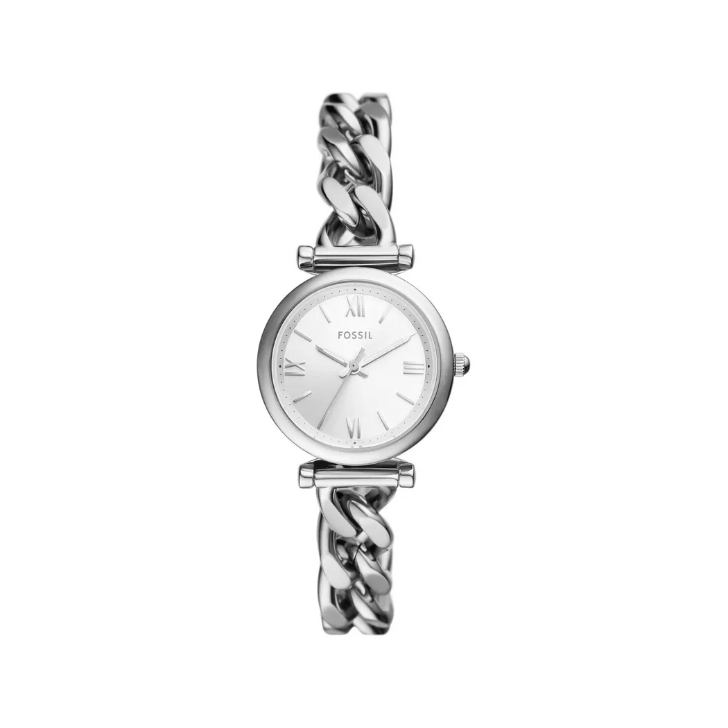 Quarzuhr FOSSIL "CARLIE MINI", silber (silberfarben, silberfarben), Armbanduhren, Damen, Quarzuhr, Armbanduhr, Damenuhr, Edelstahlarmband 2