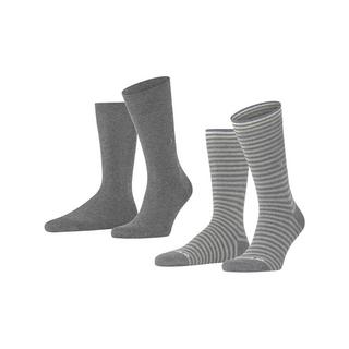 Burlington Everyday Stripe SO - Mixed 2-Pack Lot de 2 paires de chaussettes, hauteur mollet 