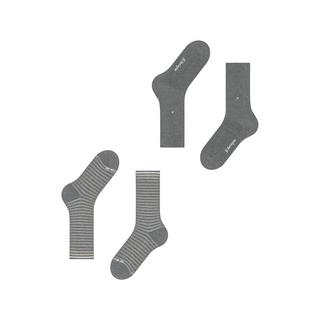 Burlington Everyday Stripe SO - Mixed 2-Pack Lot de 2 paires de chaussettes, hauteur mollet 