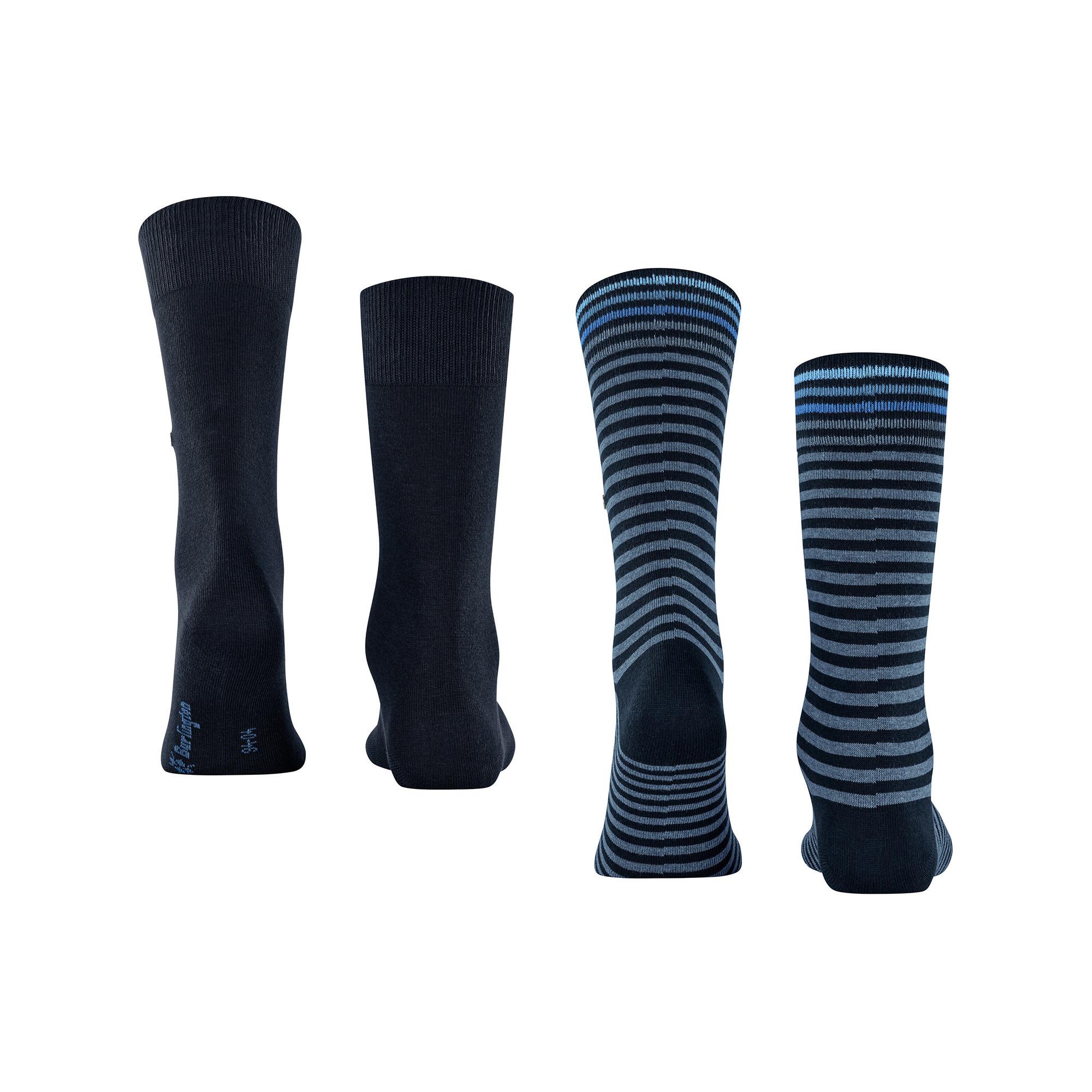 Burlington Everyday Stripe Mixed Lot de 2 paires de chaussettes hauteur mollet  