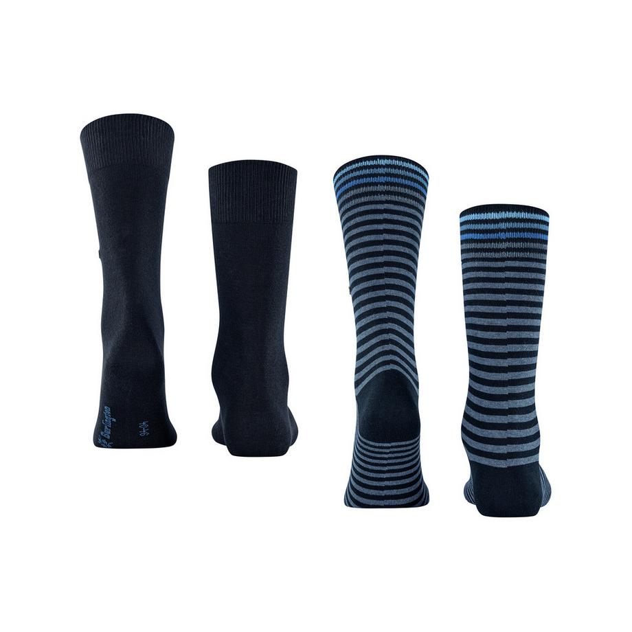 Burlington Everyday Stripe Mixed 2er-Pack Wadenlange Socken  