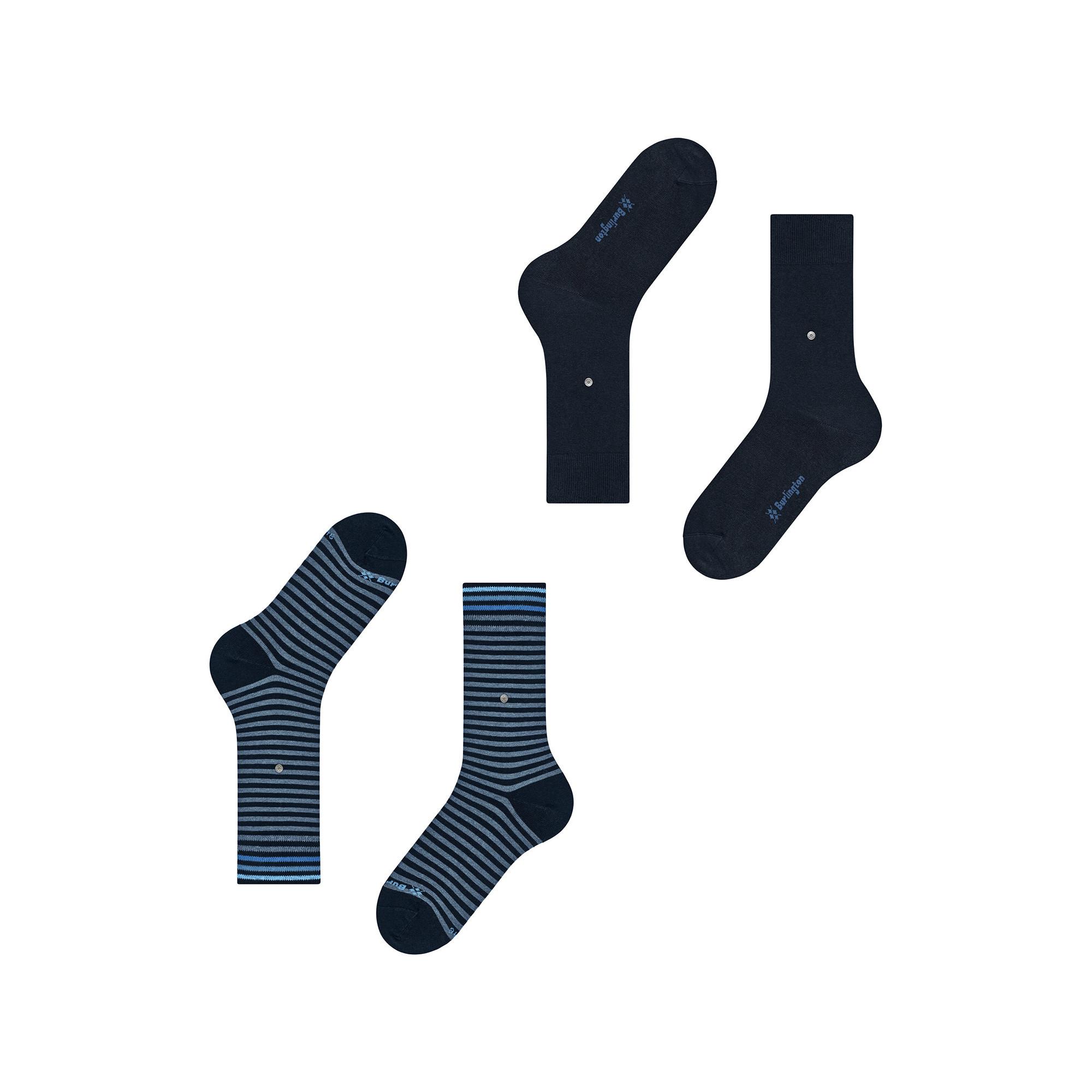 Burlington Everyday Stripe Mixed Lot de 2 paires de chaussettes hauteur mollet  