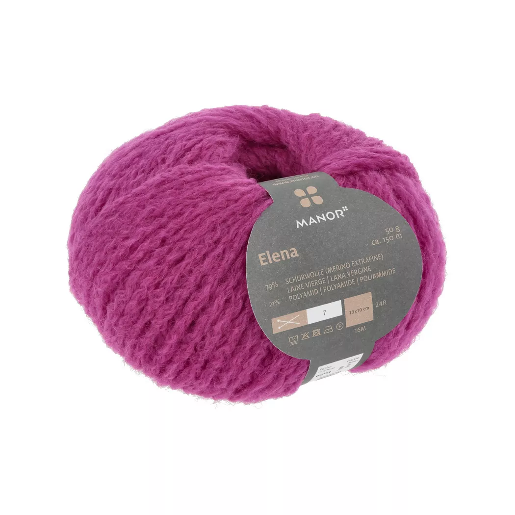 Manor - Strickgarn, 50g / ca. 150m, Magenta