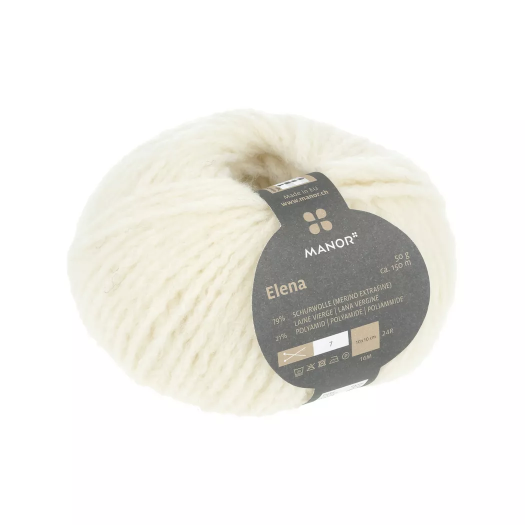 Manor - Strickgarn, 50g / ca. 150m, Weiss
