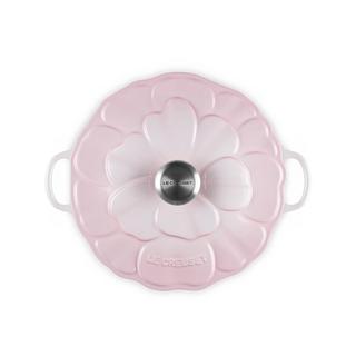LE CREUSET Cocotte basse Fleur, Shell Pink 