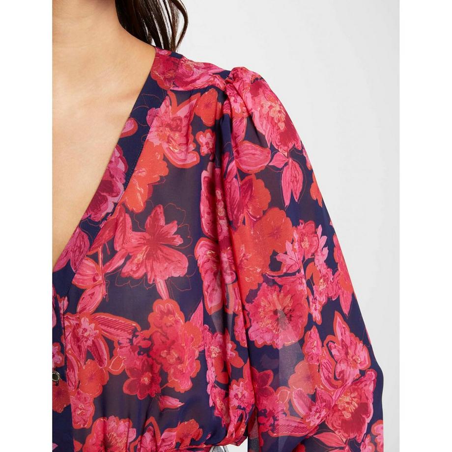 MORGAN Chemisier à Imprimé Floral Manches Longues  