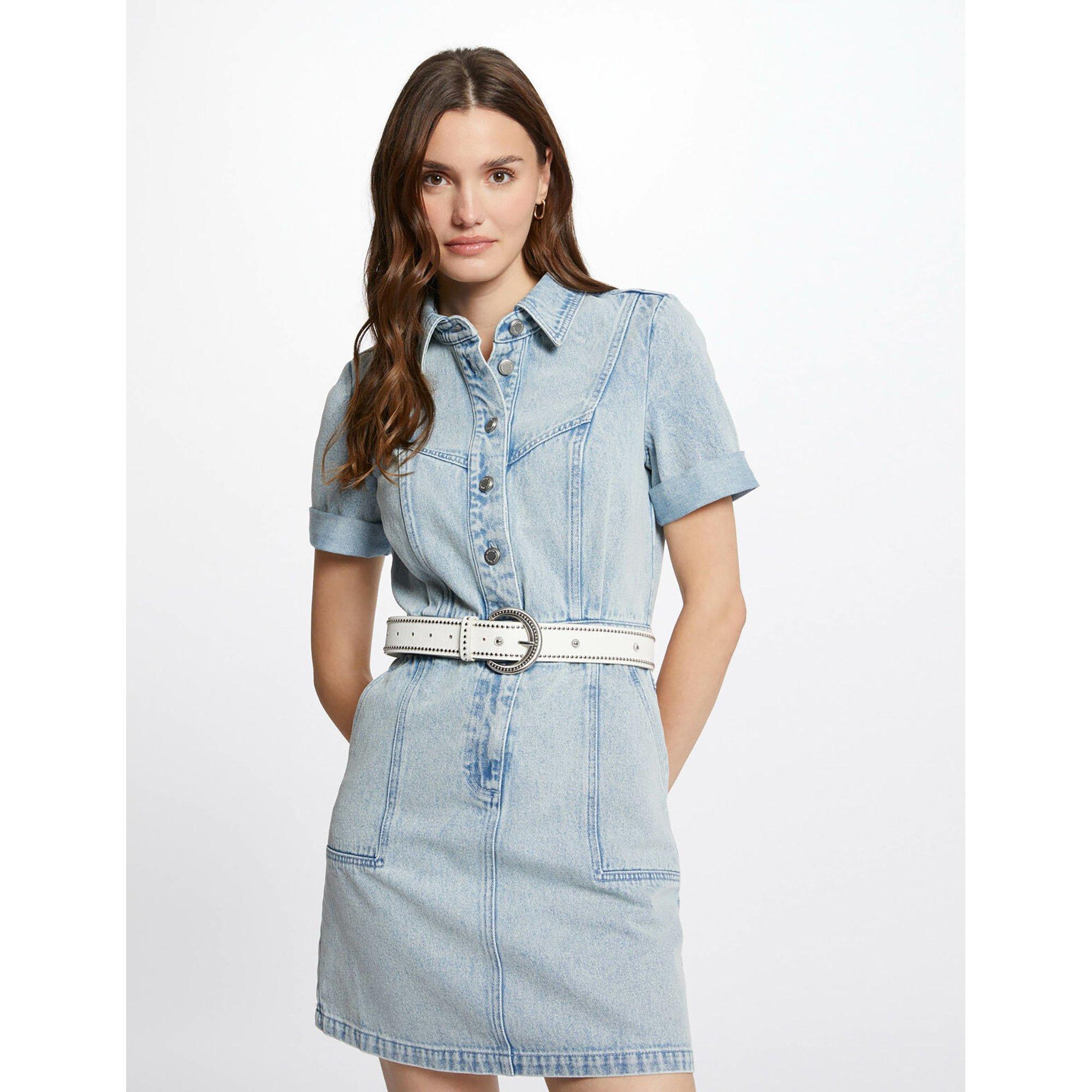 Image of Kleid Damen Bleached Blau 34