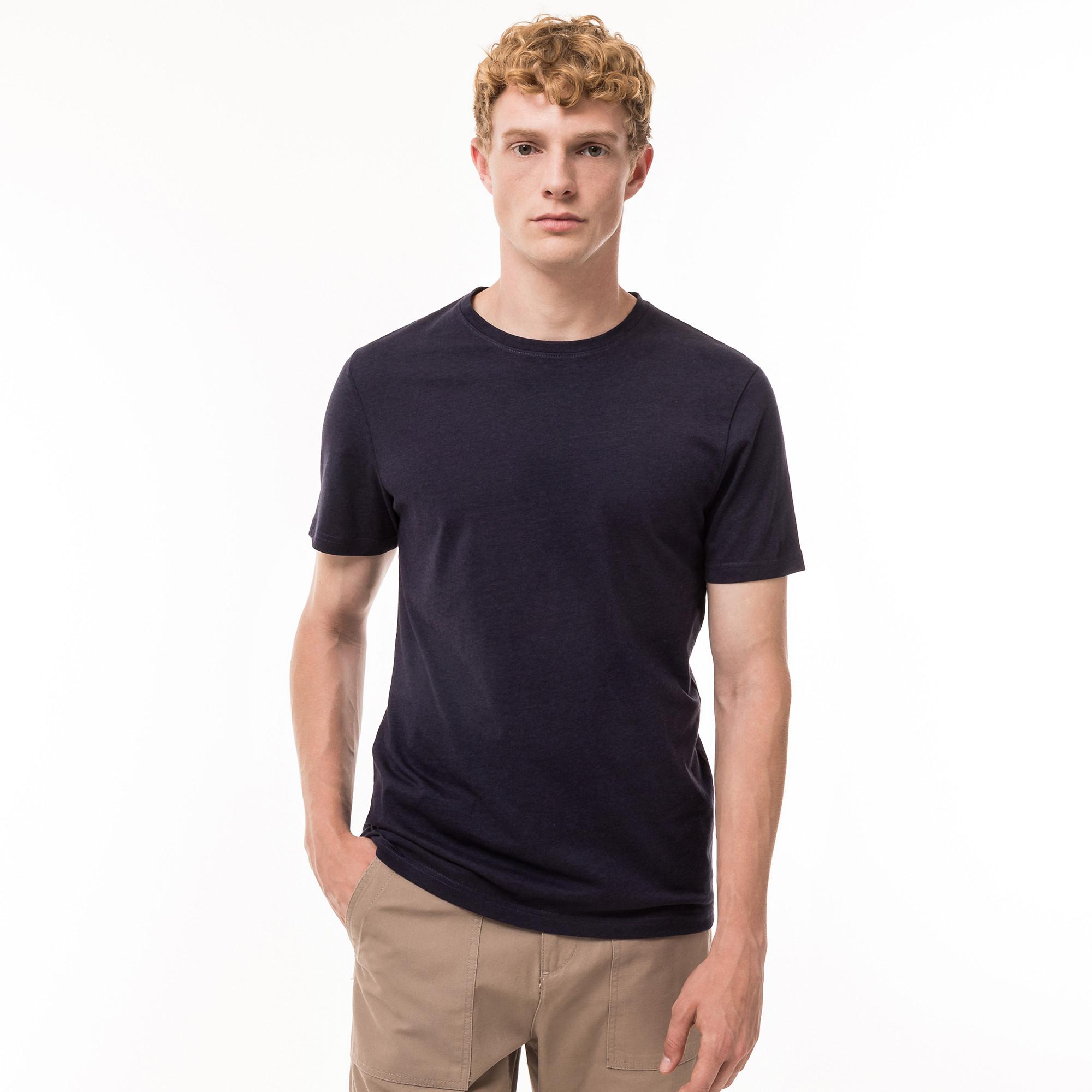 Image of T-shirt, Kurzarm Herren Marine L