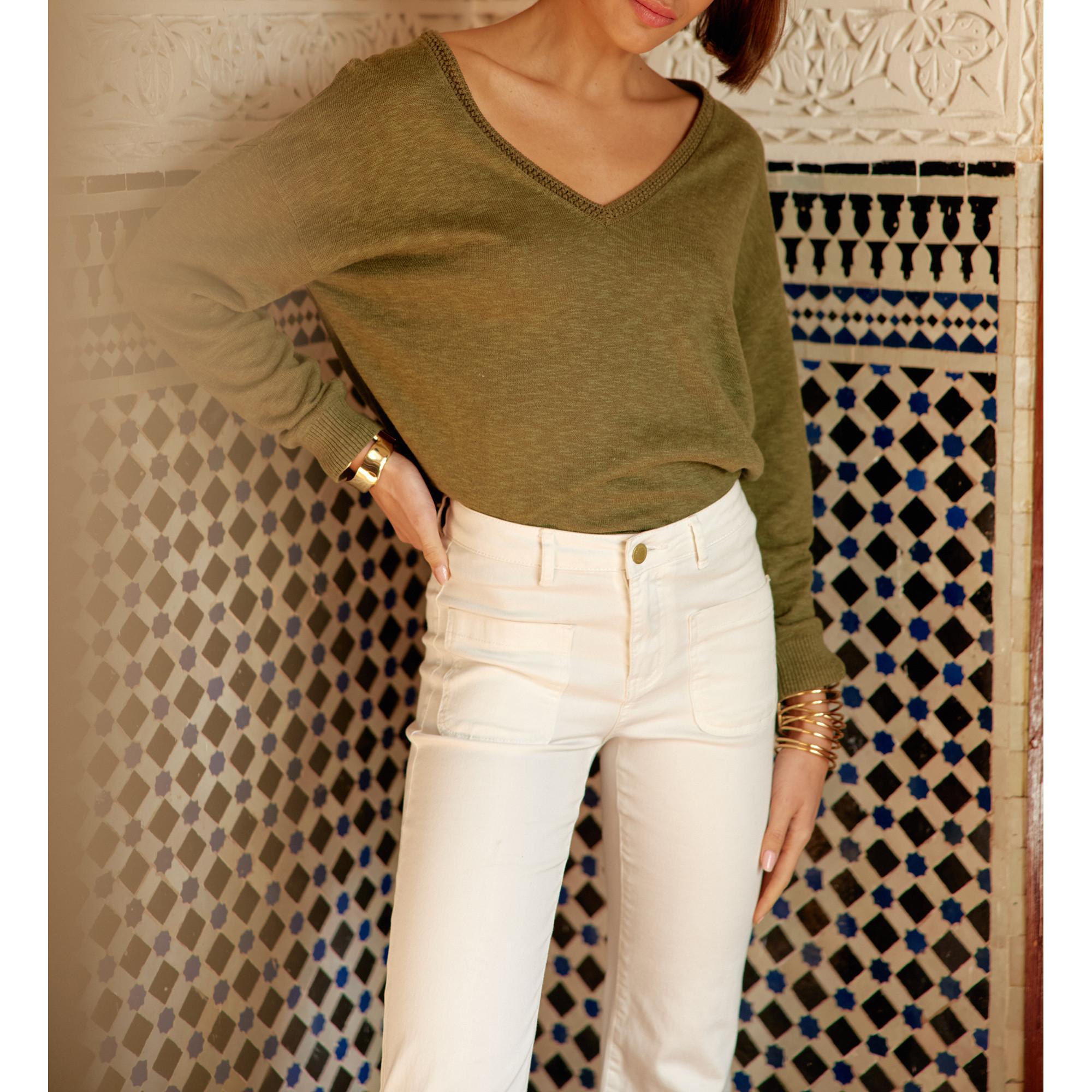 Image of Pullover Damen Khaki L