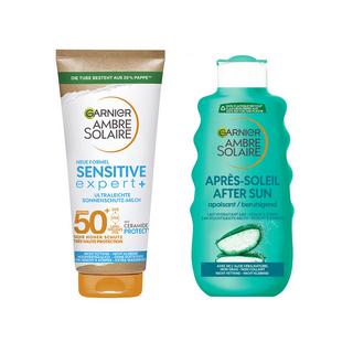 AMBRE SOLAIRE  Sensitive expert+ Latte SPF 50+ per pelli sensibili + Latte Idratante Doposole 