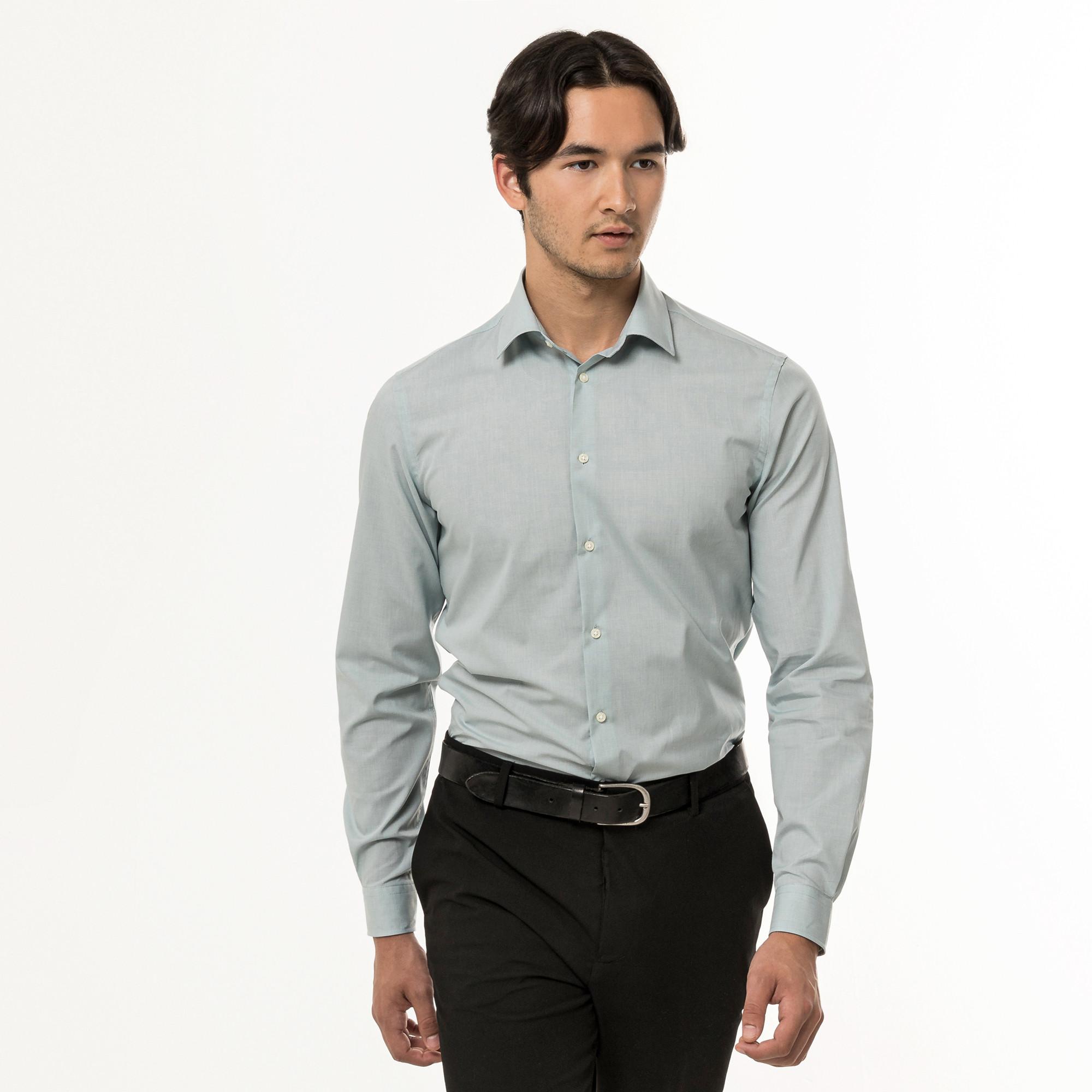 Image of Hemd, Modern Fit, Langarm Herren Grün L