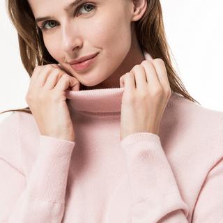 Manor Woman  Bio-Cashmere Pullover, Rollkragen 