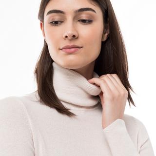 Manor Woman  Bio-Cashmere Pullover, Rollkragen 