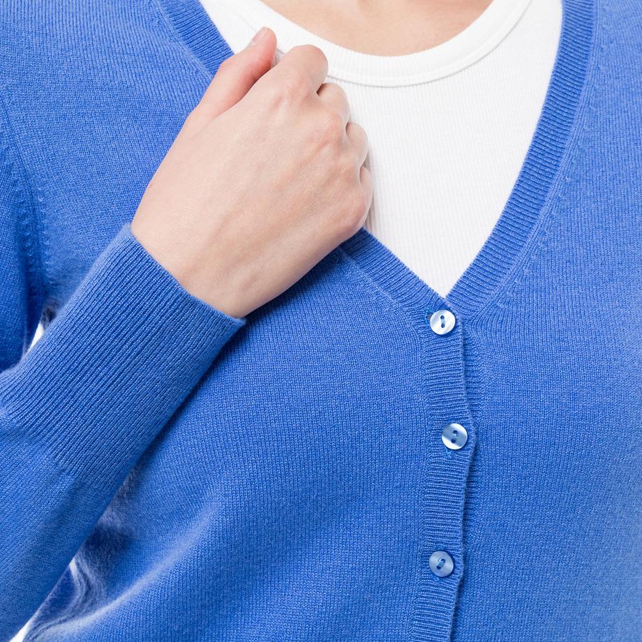 Manor Woman Cardigan en cachemire bio col V  