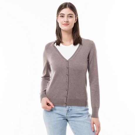 Manor Woman Bio-Cashmere V-Neck Cardigan  