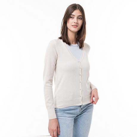 Manor Woman  Bio-Cashmere Cardigan, V-Neck 