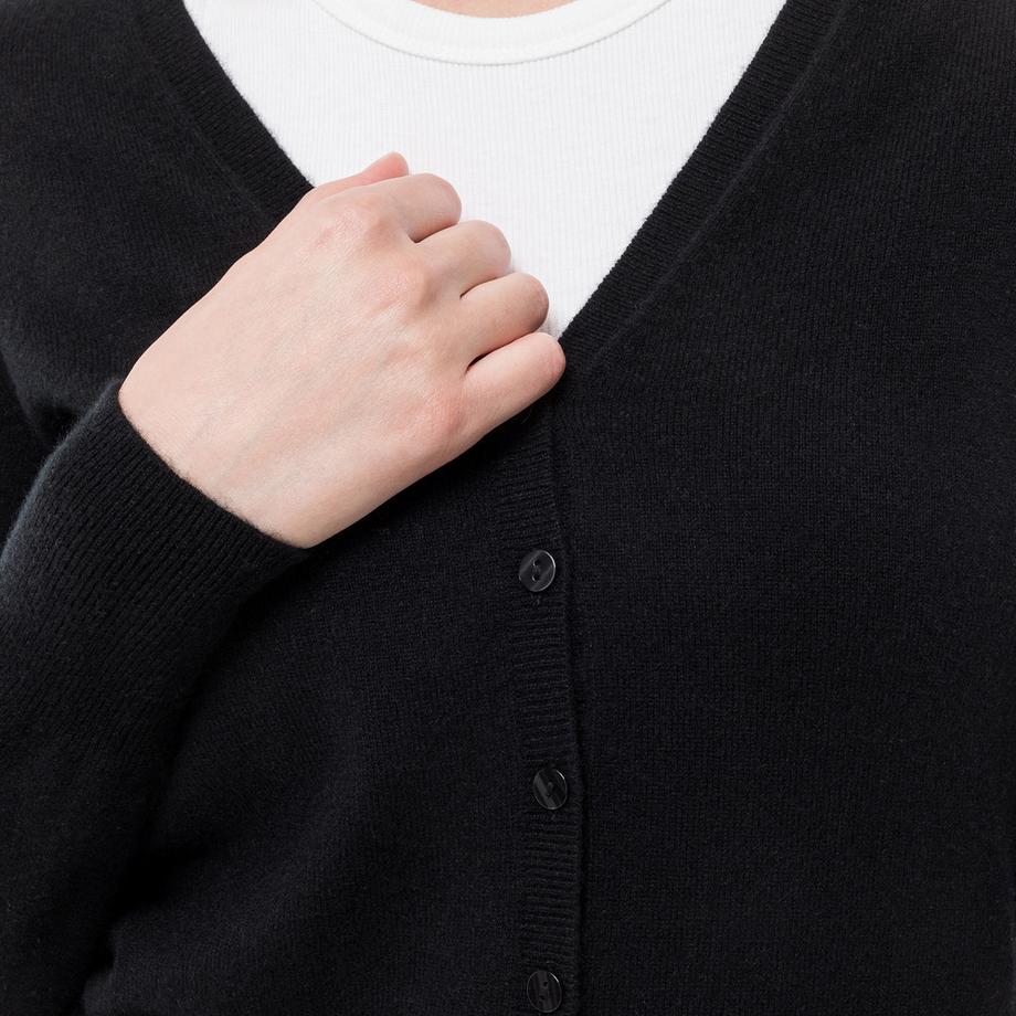 Manor Woman Bio-Cashmere V-Neck Cardigan  