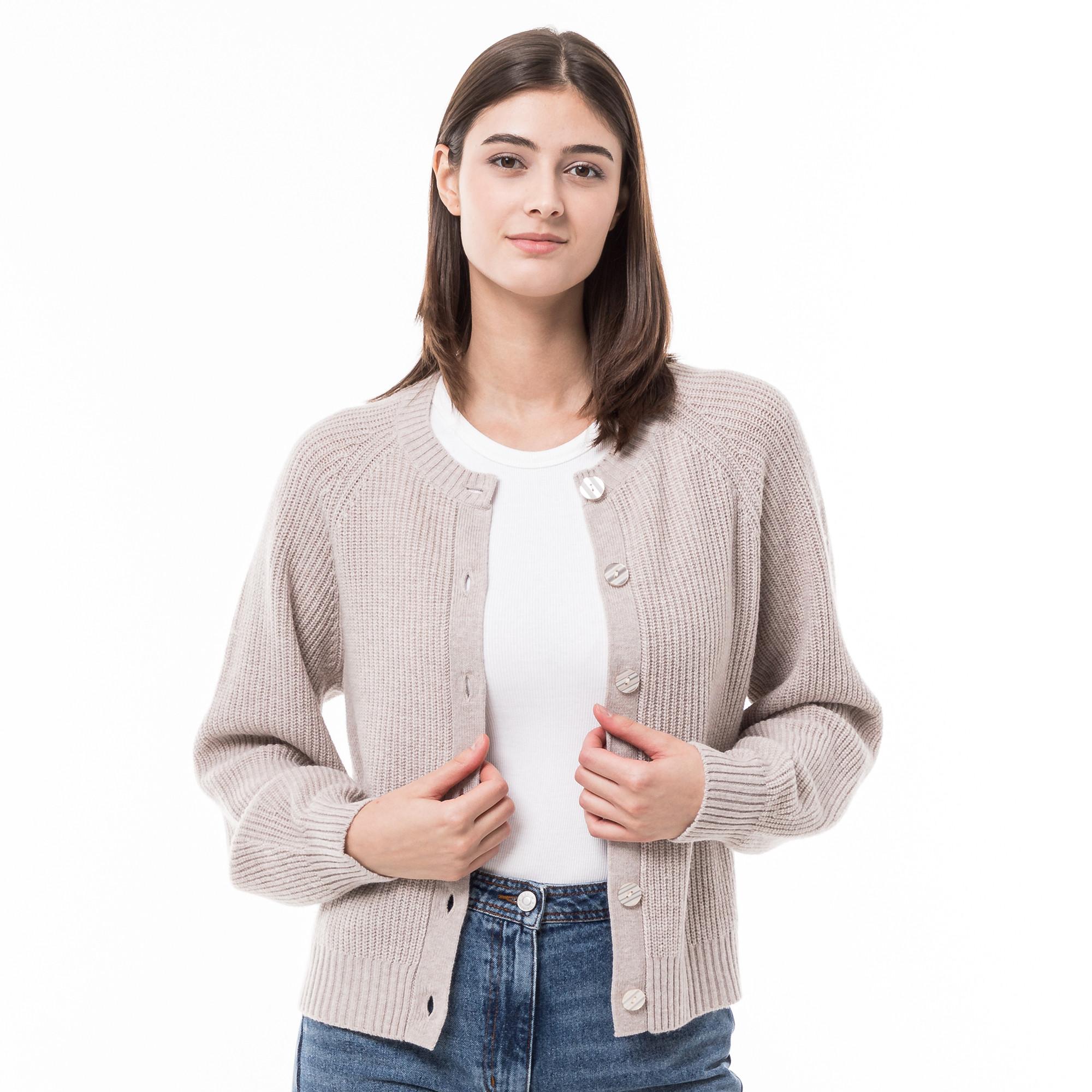 Manor Woman rib Cashmere Cardigan 