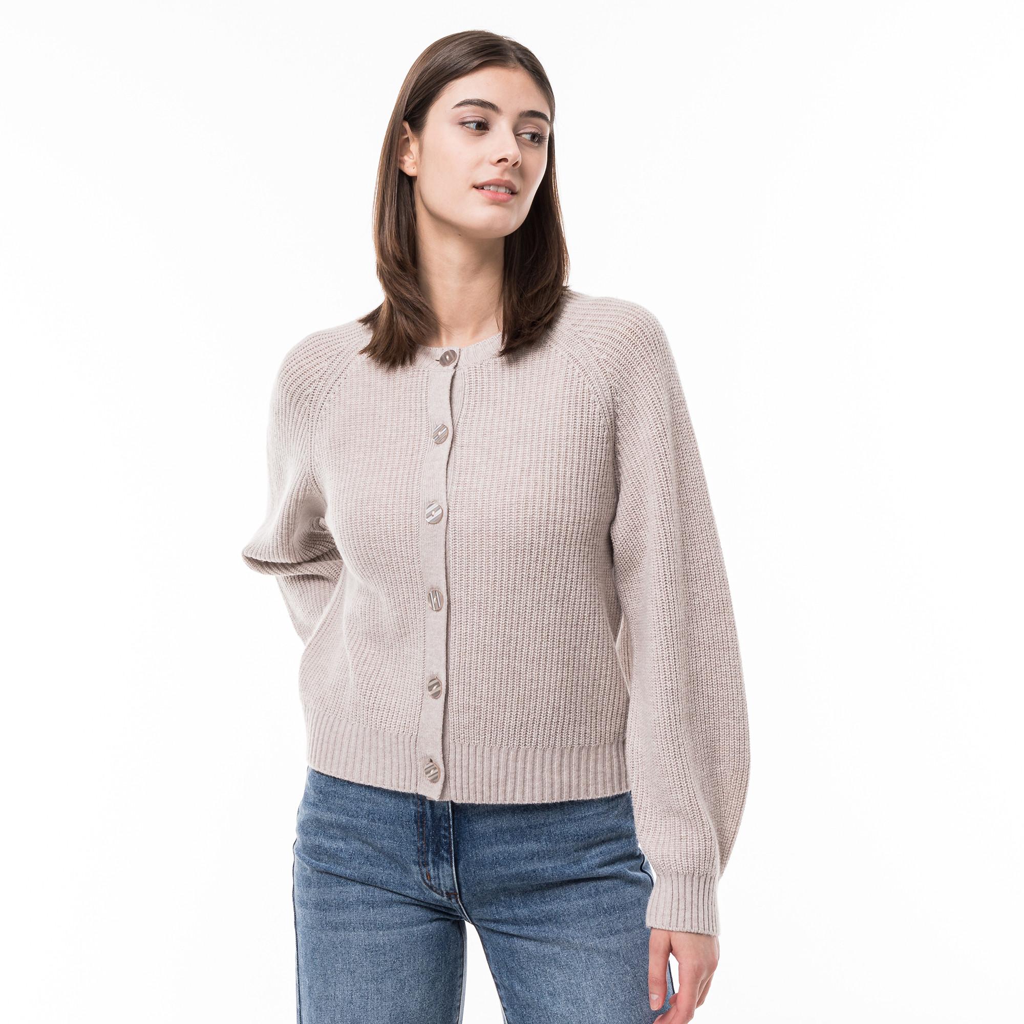 Manor Woman rib Cardigan, cachemire 