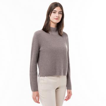 Pull cachemire, col rond