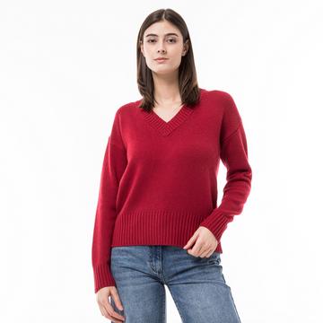 Maglione scollo a V, cachemire