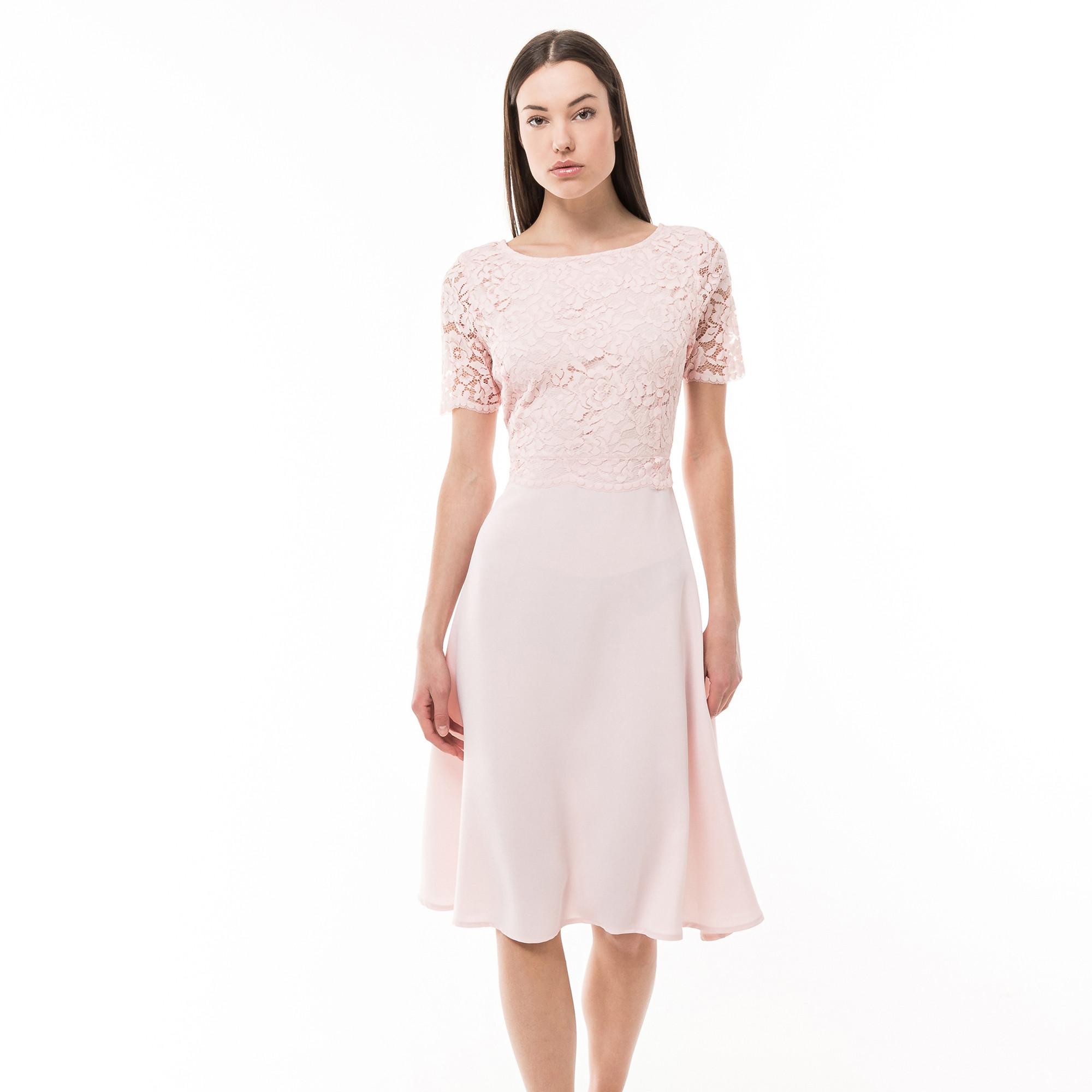 Image of Freizeitkleid, Kurzarm Damen Rosa 34