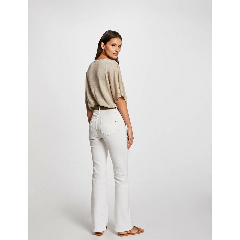 MORGAN Kurzarm V-Ausschnitt Pullover  