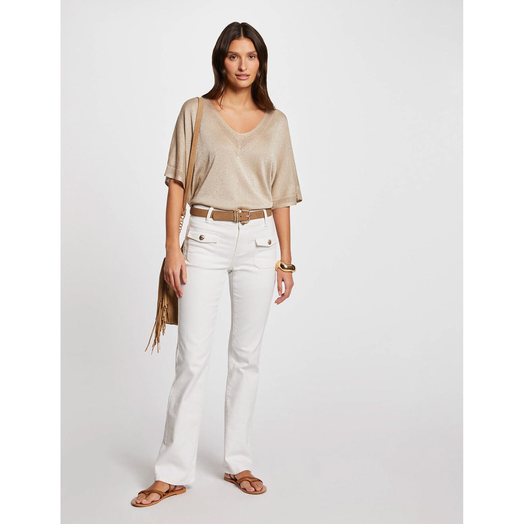 MORGAN Maglione a Maniche Corte in Maglia  