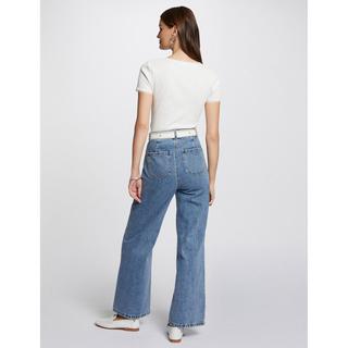 MORGAN T-shirt a costine con scollo quadrato  