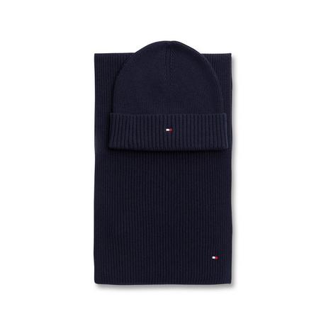 TOMMY HILFIGER FLAG PIMA COTTON BEANIE &SCARF Ensemble: écharpe et bonnet 