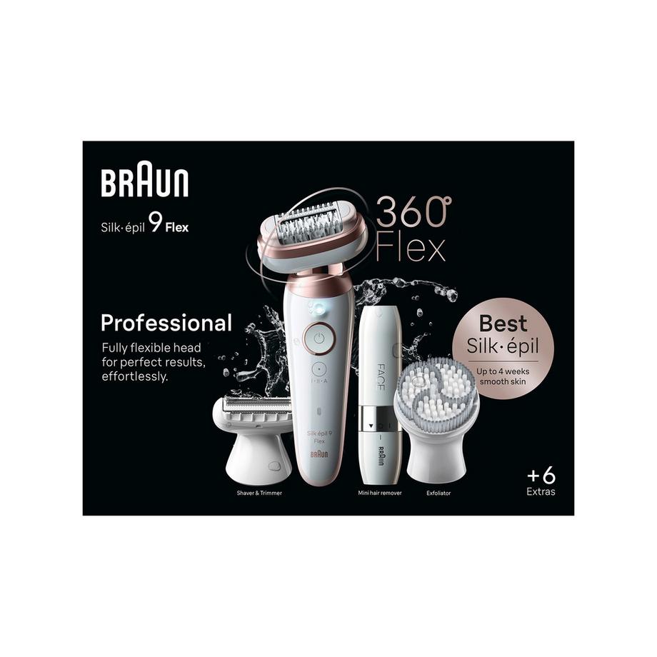 BRAUN Epilierset Silk-épil 9-360 3D, 360 Flex 