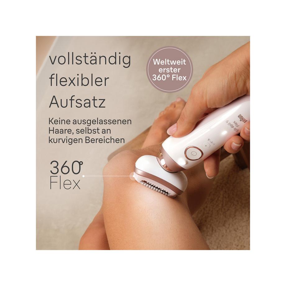 BRAUN Epilierset Silk-épil 9-360 3D, 360 Flex 