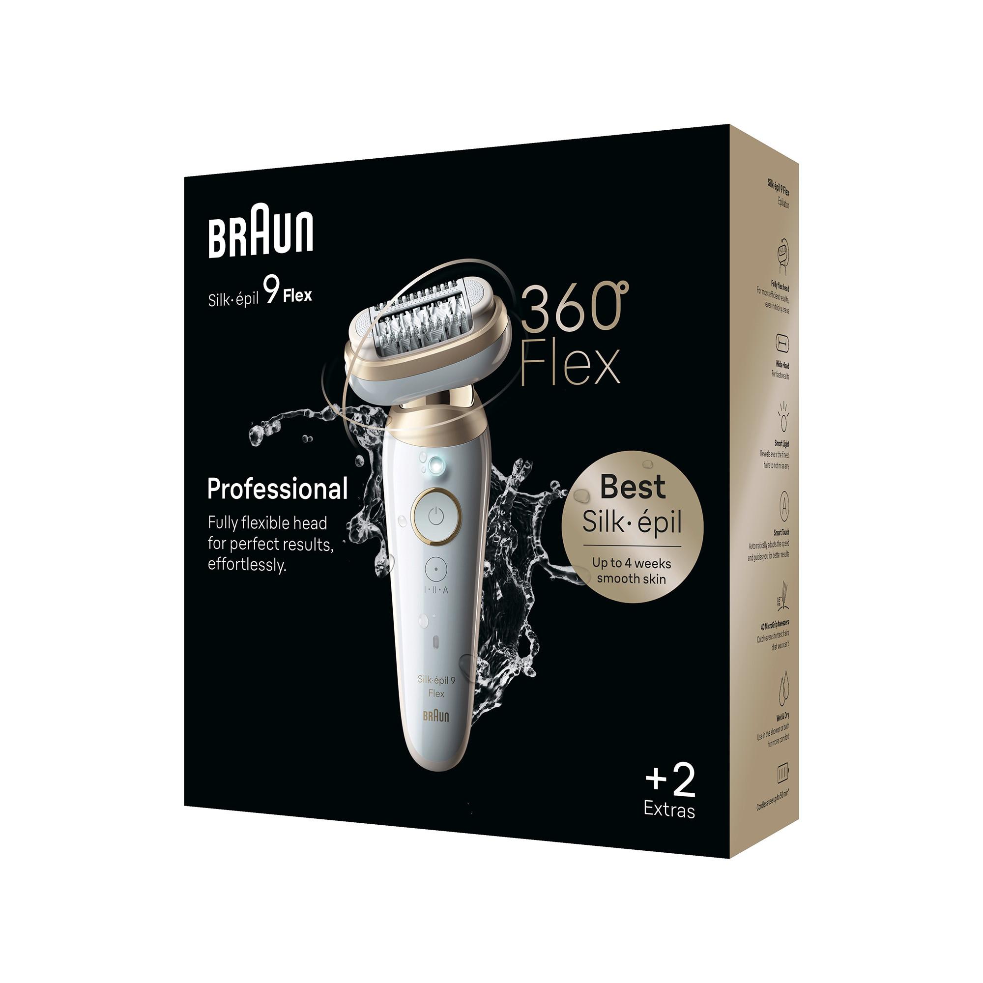 BRAUN Épilateur Silk-épil 9-011 3D, 360 Flex 