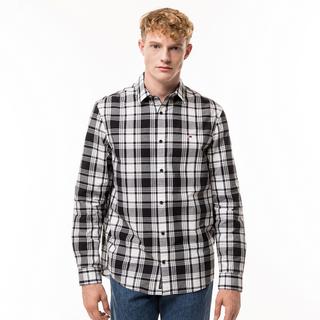 TOMMY JEANS Chemise Regular Poplin Check Manches Longues  