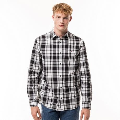 TOMMY JEANS Chemise Regular Poplin Check Manches Longues  
