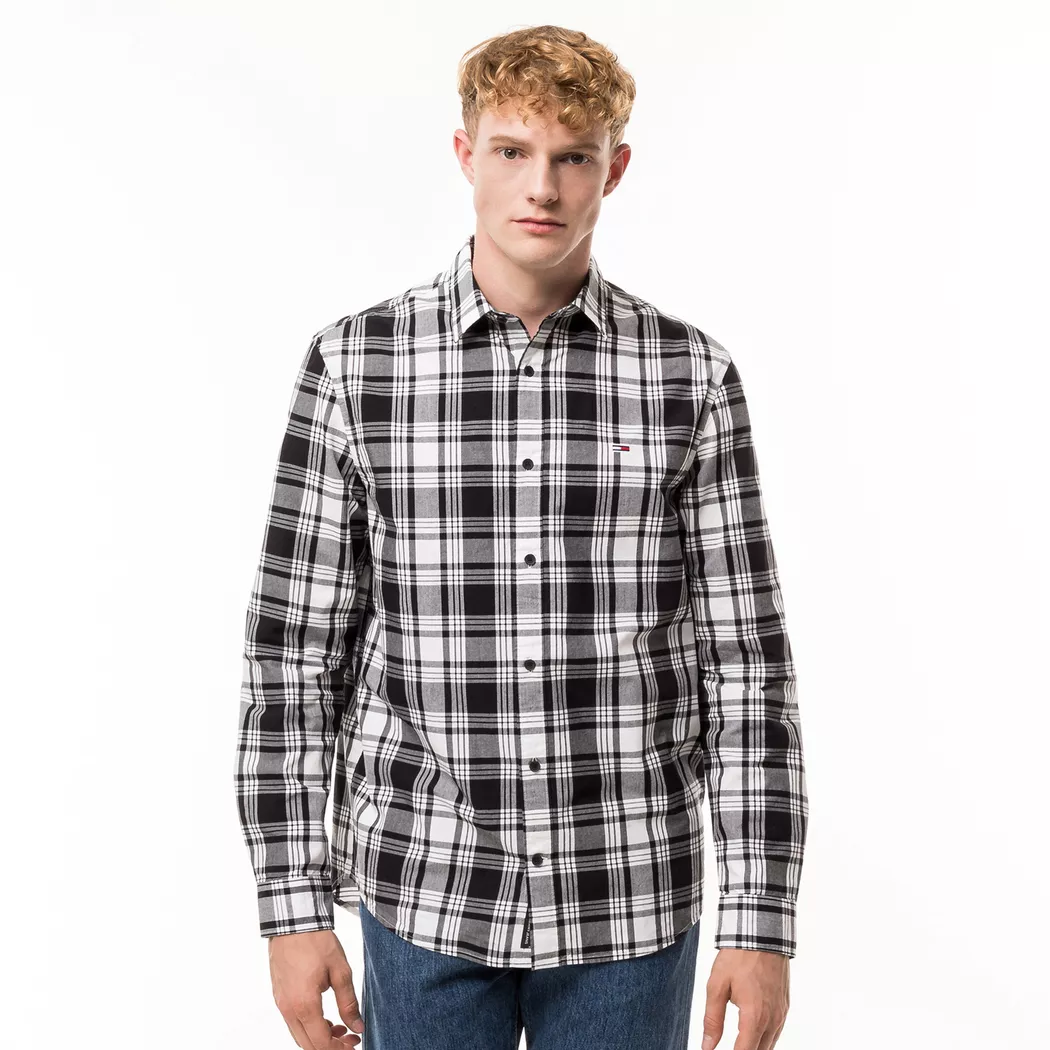 Tommy Jeans - Hemd, langarm, für Herren, Black, Größe M