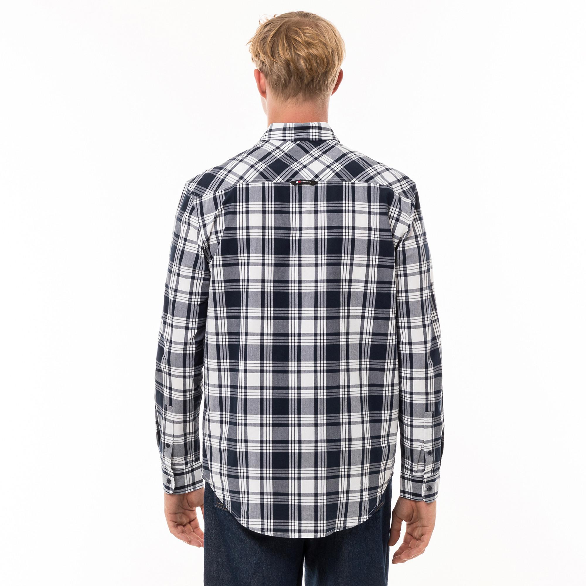 TOMMY JEANS TJM REG POPLIN CHECK SHIRT Chemise, manches longues 