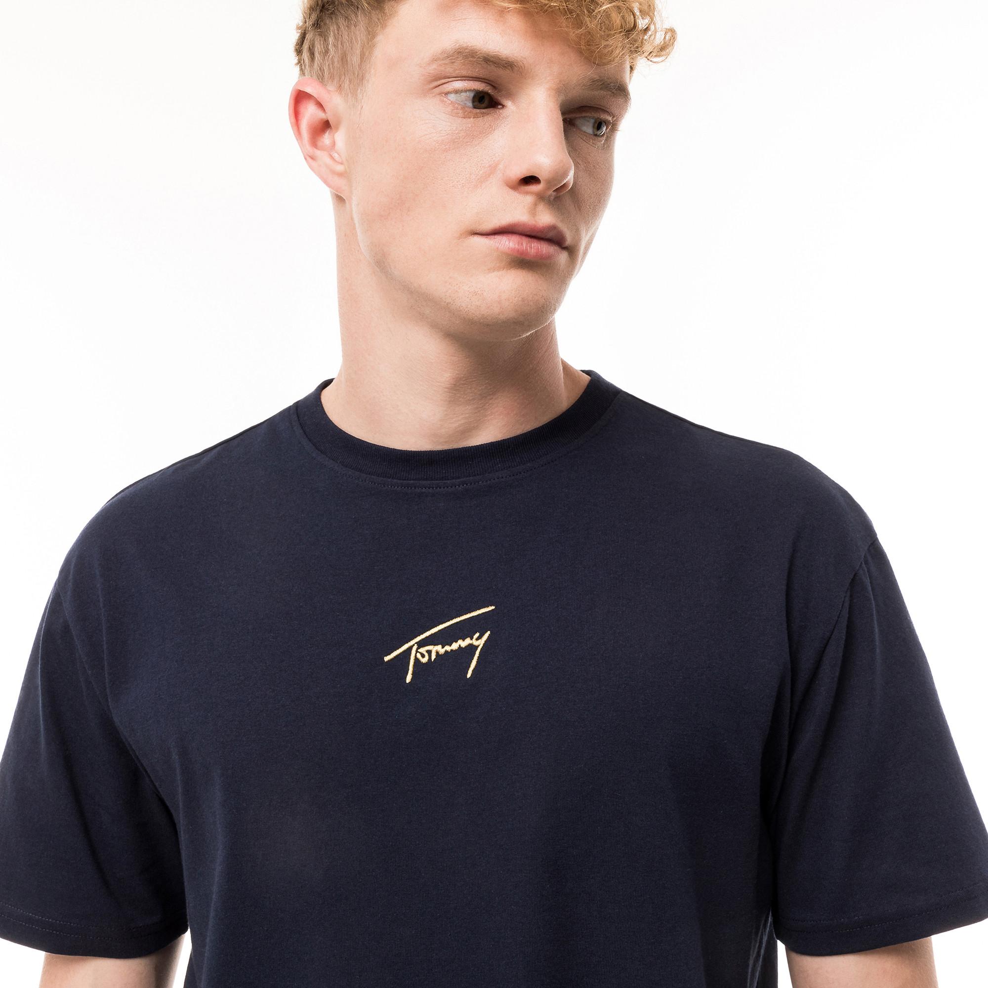 TOMMY JEANS TJM REG GOLD SIGNATURE TEE EXT T-shirt 