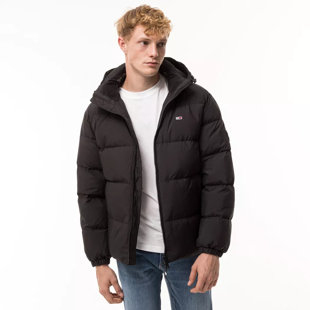 Tommy Jeans pour homme. DM0DM19786 Manteau court essentiel noir (S), Casuel, Polyester 2