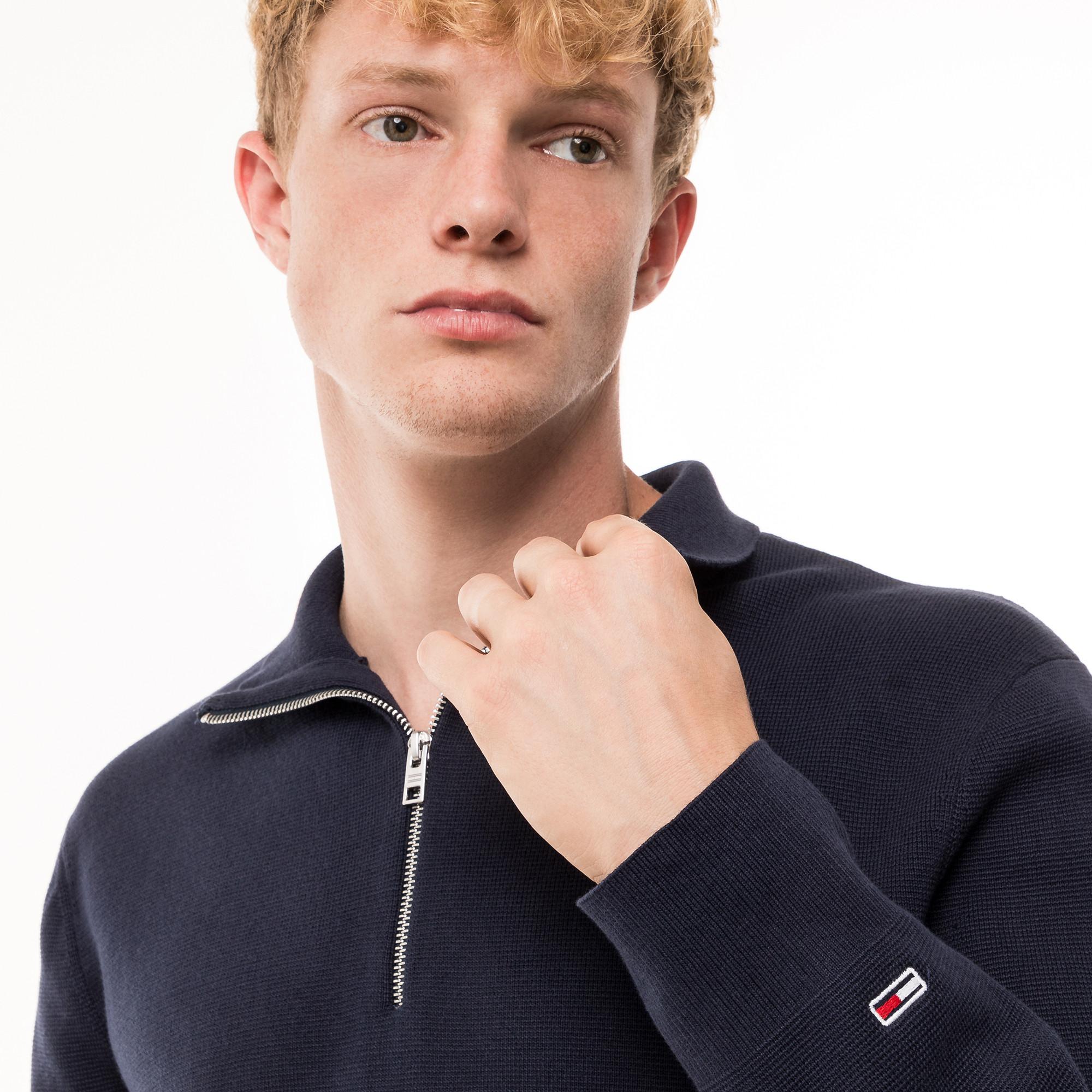 TOMMY JEANS TJM REG HALF ZIP SWEATER Maglia, half-zip 