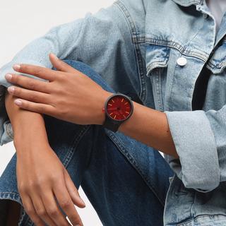 swatch MIDNIGHT MODE Analoguhr 