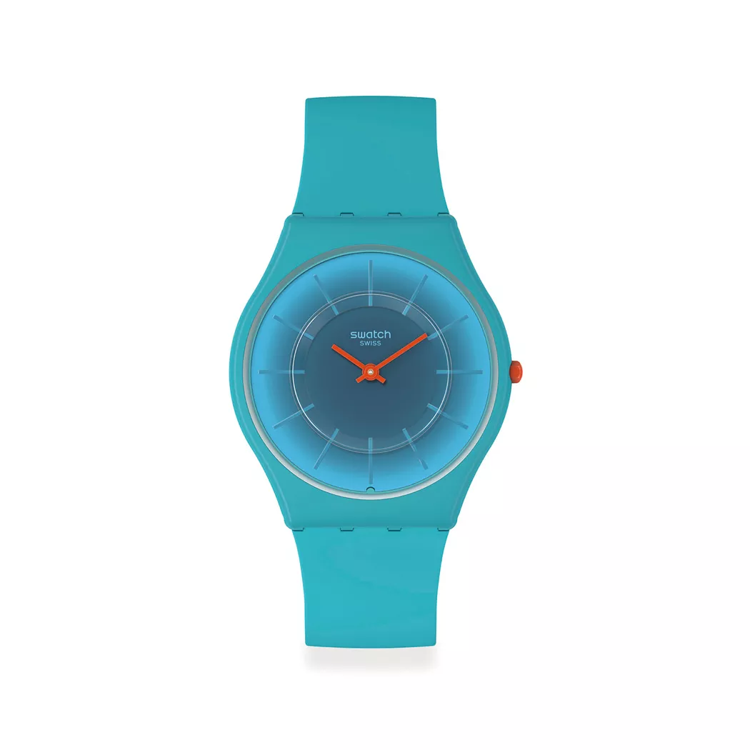 Swatch Radiantly Teal Analog Watch Blue 34mm