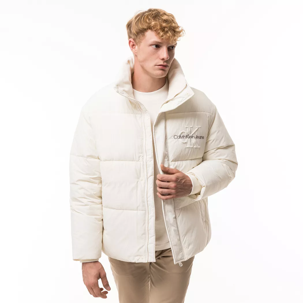 Calvin Klein Jeans - Daunenjacke ohne Kapuze, für Herren, Creme, Größe XXL