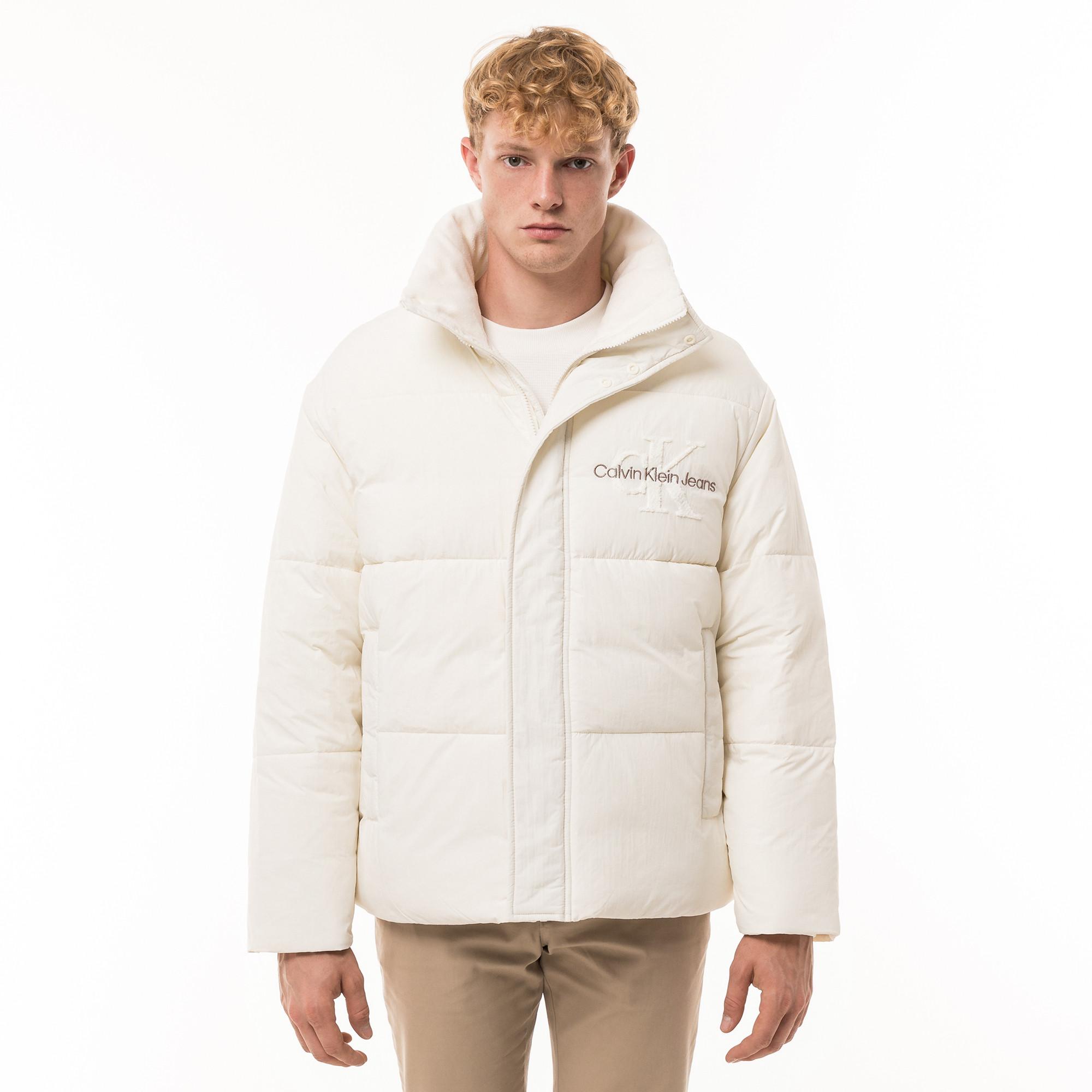 Calvin Klein Jeans CHENILLE PUFFER Daunenjacke ohne Kapuze 