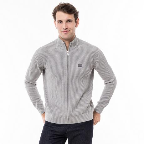 Calvin Klein Jeans WOVEN LABEL ZIP THROUGH SWEATER Maglione, con zip 